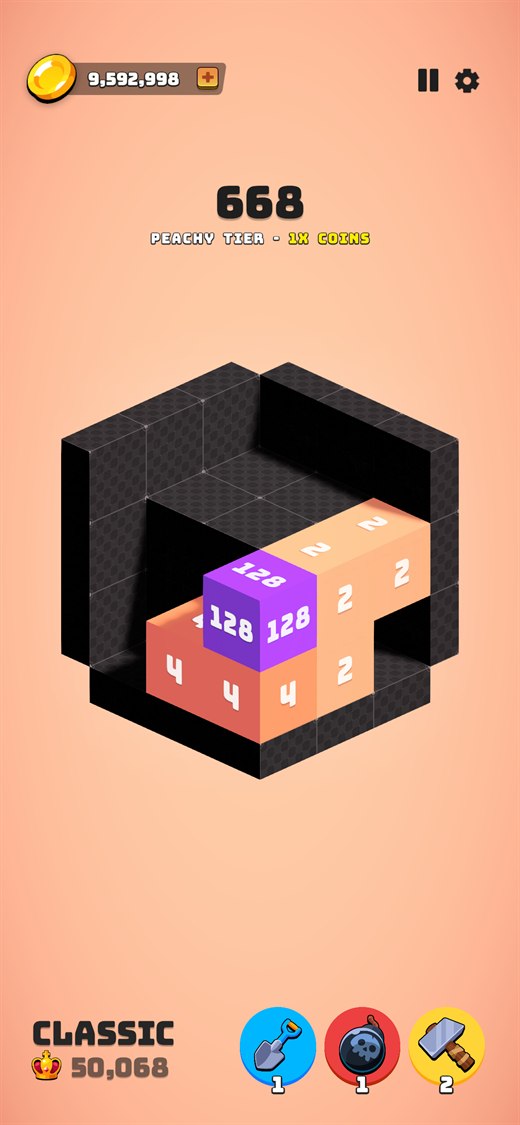 3D48 — a 128 block merged on the dark board
